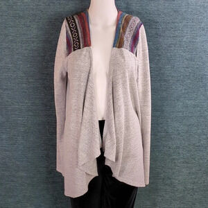For Kitty Rescue! Skönhet Fleece Open Waterfall Front Cardigan